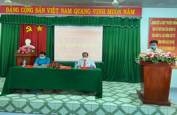HĐND xã Phước Đông, huyện Gò Dầu: Tổ chức kỳ họp thứ hai HĐND xã khóa XI, nhiệm kỳ 2021-2026